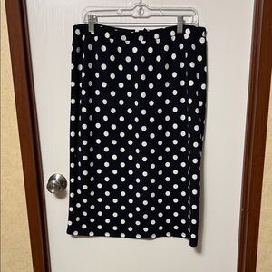 Moa Polka Dot Navy and White Women's Skirt Size 3X